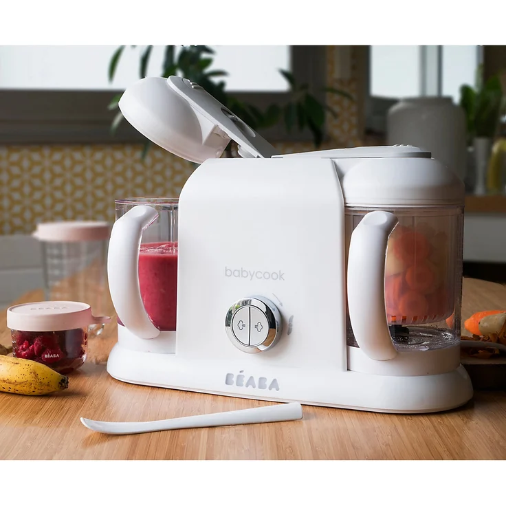 BÉABA 'Babycook Duo' Babynahrungszubereiter 4 in 1 Weiß/Silber, 2.200 ml XXL-Fassungsvermögen – Bild 4