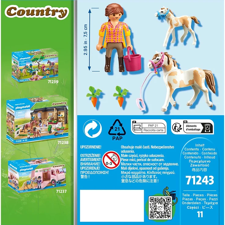 Playmobil Country 71243 'Pferd mit Fohlen', 11 Teile, ab 4 Jahren – Bild 4