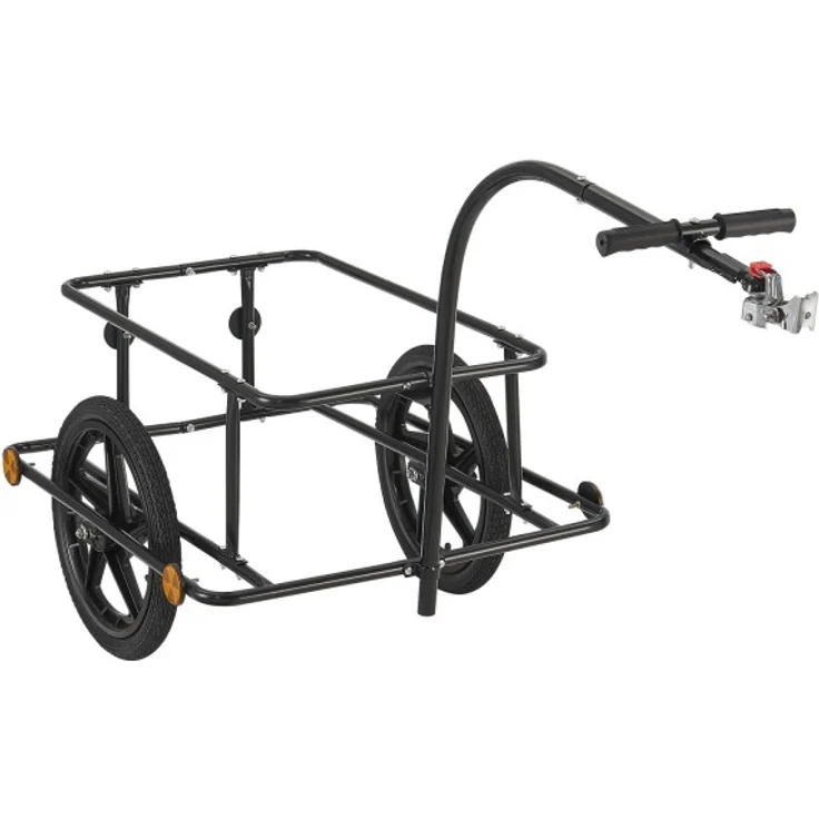 Juskys Fahrradanhänger für Fahrrad 40 kg Zuladung Schwarz, 90 l, Luftbereifung – Bild 14