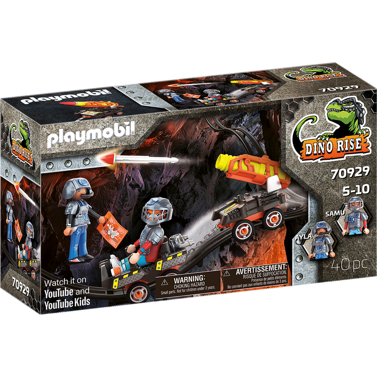 Playmobil Dino Rise 70929 'Dino Mine Raketenkart', 40 Teile, ab 5 Jahren