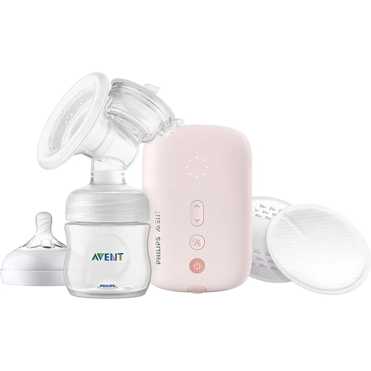 Philips Avent 'SCF395/11' Elektrische Milchpumpe Rosa, inkl. leiser Motor, Einzelpumpe, Stilleinlagen, 125 ml Flasche – Bild 3