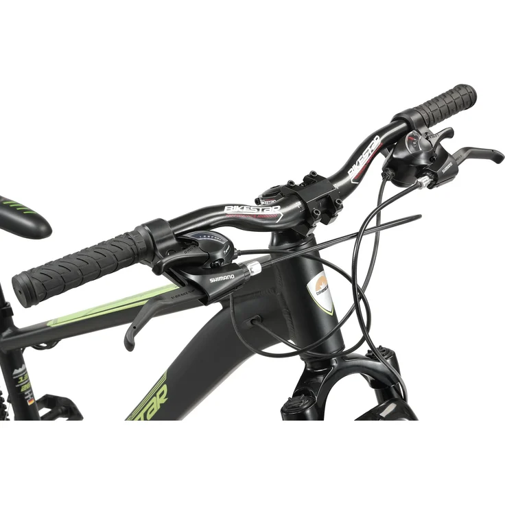BIKESTAR Alu Mountainbike 26 Zoll | 21 Gang Hardtail Sport MTB 13 Zoll Rahmen Scheibenbremse Federgabel | Schwarz – Bild 3