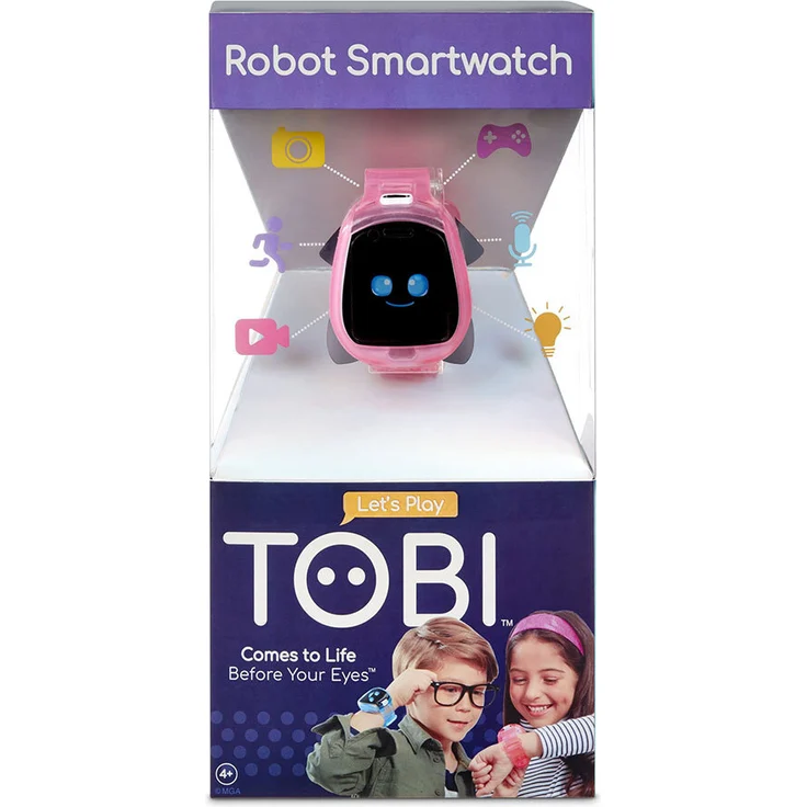 Little Tikes 'Tobi Robot Smartwatch' Kinder-Smartwatch, ab 4 Jahren, 1,54 Zoll, Inkl. Uhr, Stoppuhr, Timer, Alarm, Fitnessfunktionen und AR-Spiele, pink – Bild 2