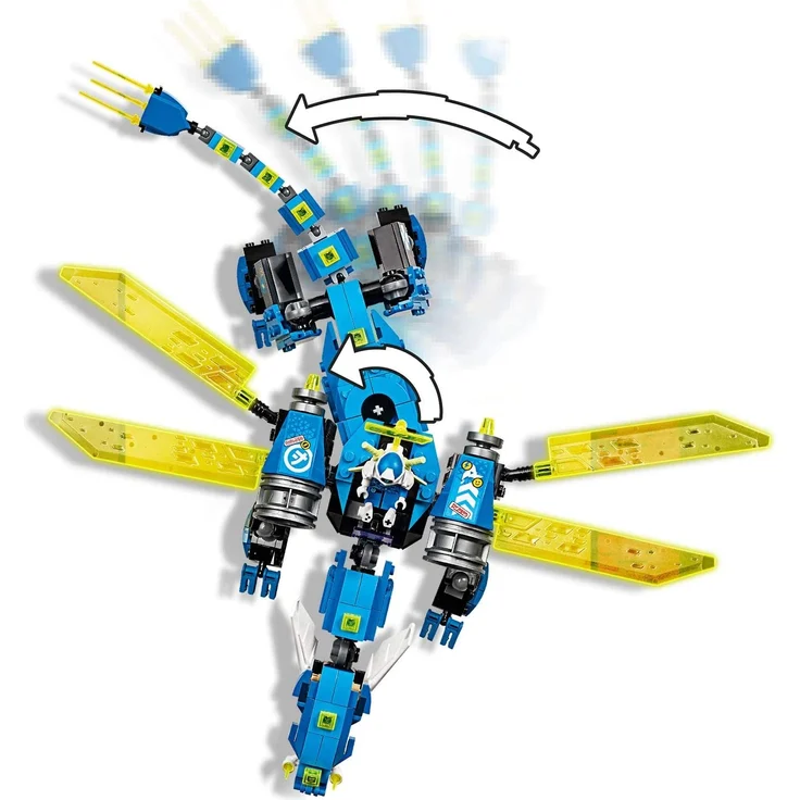 LEGO NINJAGO 71711 'Jays Cyber-Drache', 518 Teile, ab 8 Jahren, Mech, inkl. Minifiguren Digi Jay, Digi Nya, Unagami, Hausner und Richie – Bild 5