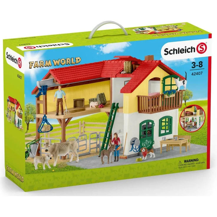 Schleich Farm World 42407 'Bauernhaus mit Stall und Tieren' ab 3 Jahren, 52 Teile – Bild 2