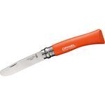 Opinel No 07, Kindermesser, rostfrei, Buchenholz, verschiedene Farben, orange