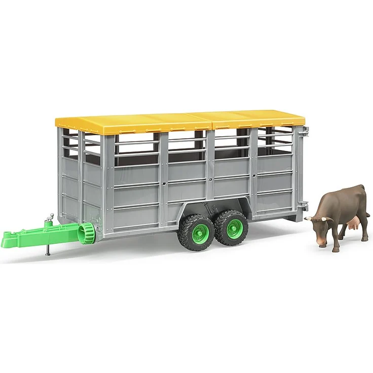 Bruder 02227 'Viehtransportanhänger mit 1 Kuh', abnehmbares Dach, 48 x 17 x 20 cm, ab 3 Jahren - Preisvergleich – Bild 1