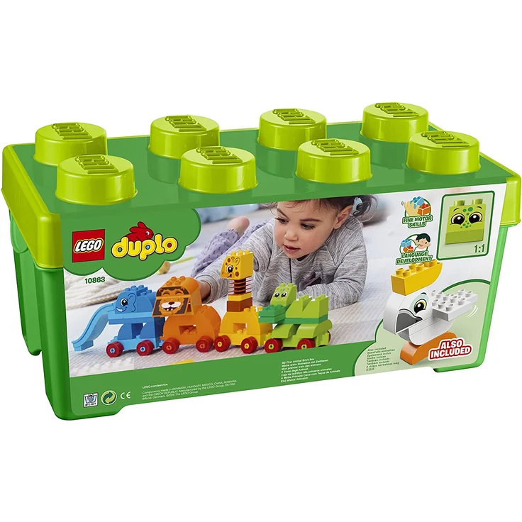 LEGO DUPLO 10863 'Meine erste Steinebox mit Ziehtieren', 34 Teile, ab 18 Monaten, kreatives Spielen – Bild 7