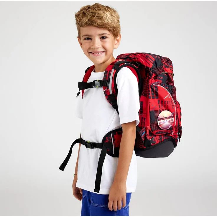 Ergobag Pack 'AlarmBärreitschaft' Schulranzen-Set, 20 Liter, 6-teiliges Set, 2023, rot/schwarz – Bild 4