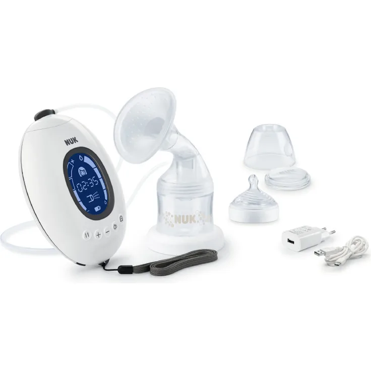 NUK 'Nature Sense' Elektrische Milchpumpe inkl. 150 ml Muttermilchbehälter, Akku, LCD-Display und Memory Funktion - Preisvergleich