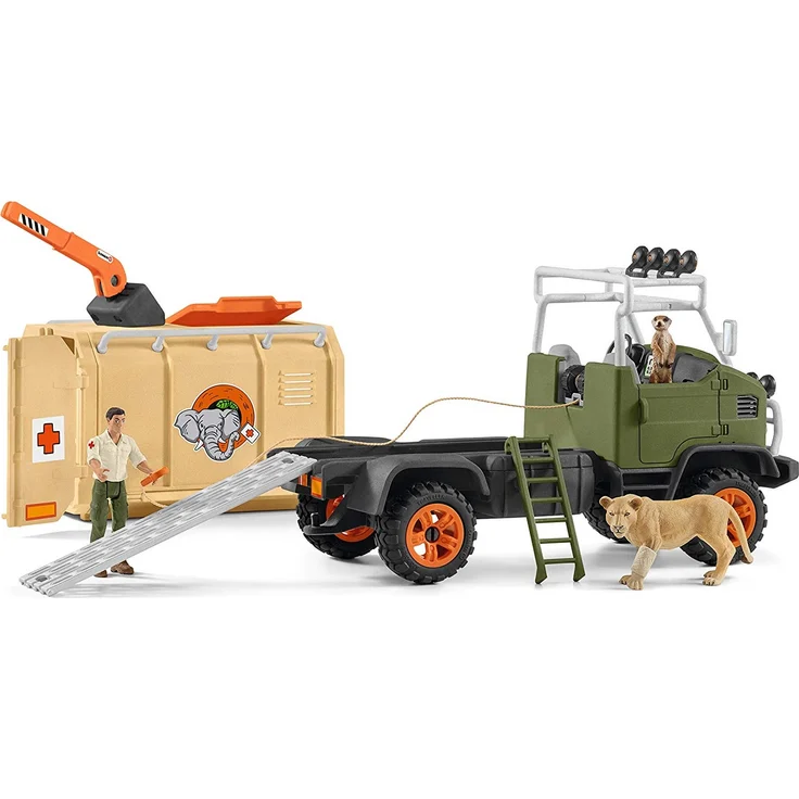 Scheich Wild Life 42475 'Großer Truck Tierrettung', ab 3 Jahren, 10 Teile – Bild 2