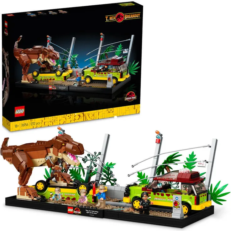 LEGO Jurassic World 76956 'Ausbruch des T. Rex', 1212 Teile, ab 18 Jahren