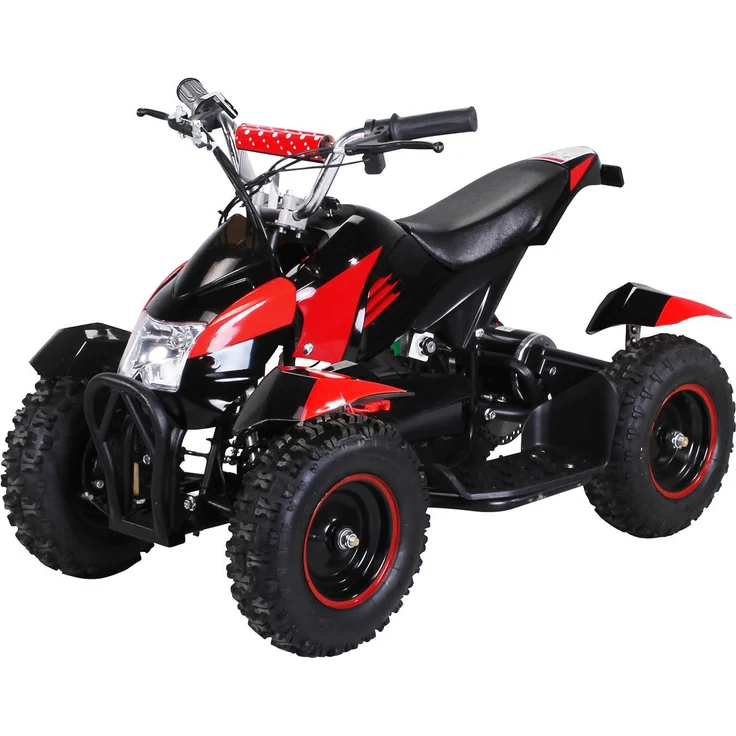 Elektro Quad Miniquad Kinder Atv Cobra 800 Watt Pocketquad Kinderquad Pocketbike (Schwarz Rot) – Bild 1