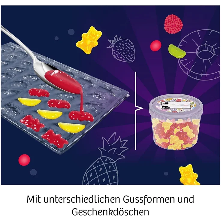 Kosmos 'Fun Science Fruchtgummi-Labor', stelle eigene Gummi-Bonbons in 2 verschiedenen Sorten her, ab 8 Jahren – Bild 4