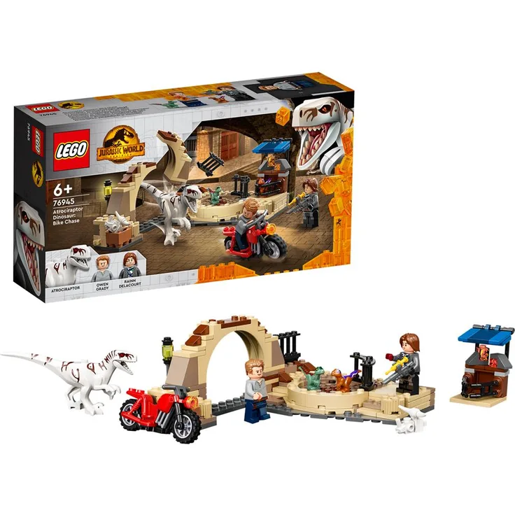 Lego Jurassic World 76945 'Atrociraptor: Motorradverfolgungsjagd', 169 Teile, ab 6 Jahren