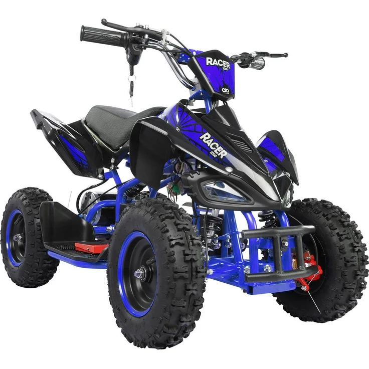 Elektro Quad Miniquad Kinder Racer 1000 Watt Pocket Kinderquad Pocketbike ATV (Schwarz/Blau) – Bild 3