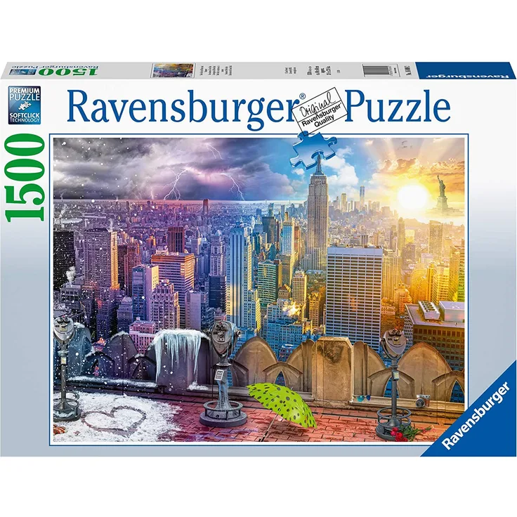 Ravensburger 16008 Puzzle New York im Winter und Sommer, 1500 Teile - Preisvergleich