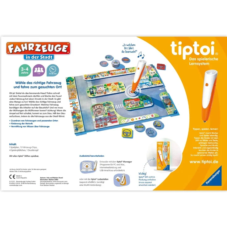 Ravensburger tiptoi Spiel 00127 'Fahrzeuge in der Stadt', ab 3 Jahren, Zuordnungsspiel, für 1-4 Spieler – Bild 2