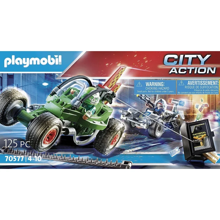 Playmobil City Action 70577 'Polizei-Kart: Verfolgung des Tresorräubers', 125 Teile, ab 4 Jahren – Bild 3