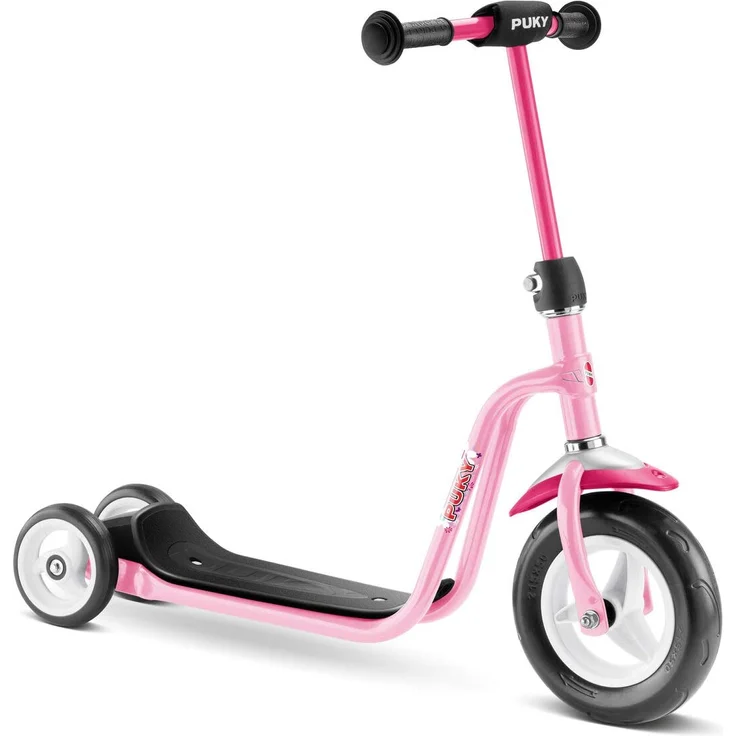 Puky 5172 'R1' Scooter, ab 2 Jahren, höhenverstellbar bis 67 cm, Sicherheitslenkergriffe, Lenkerpolster, max. belastbar bis 20 kg, rose – Bild 1