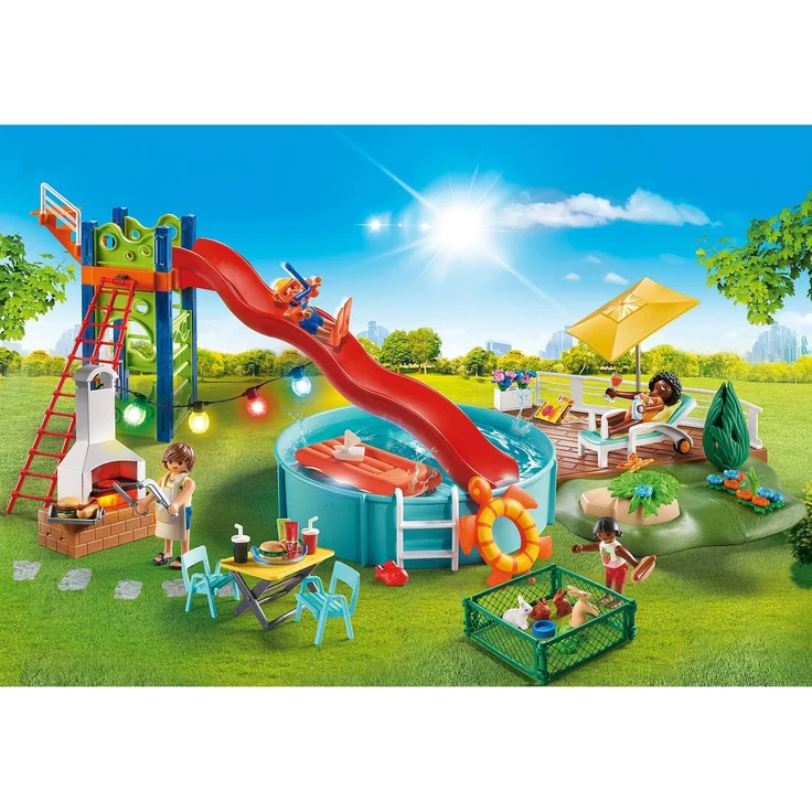 Playmobil City Life 70987 'Poolparty mit Rutsche', 159 Teile, ab 4 Jahren – Bild 4