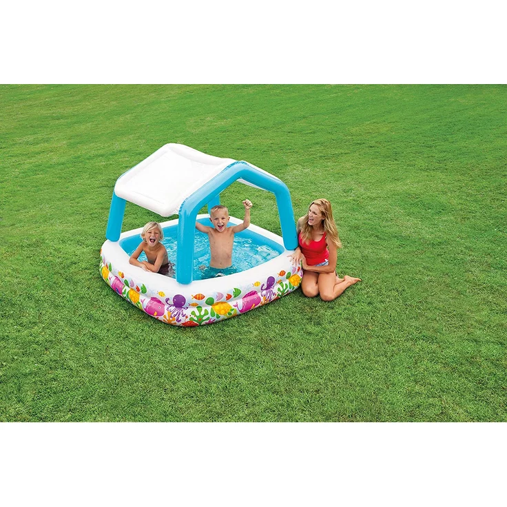Intex 'Deluxe Pool Sun Shade', 157 x 157 x 122 cm, ab 2 Jahren, inkl. abnehmbaren Sonnenschutz – Bild 3
