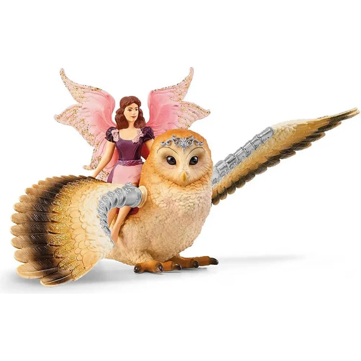 Schleich Bayala 70789 'Elfe auf Glitzer-Eule V2', ab 5 Jahren, 4 Teile - Preisvergleich – Bild 3