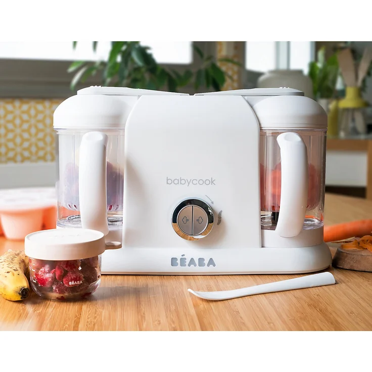 BÉABA 'Babycook Duo' Babynahrungszubereiter 4 in 1 Weiß/Silber, 2.200 ml XXL-Fassungsvermögen – Bild 5