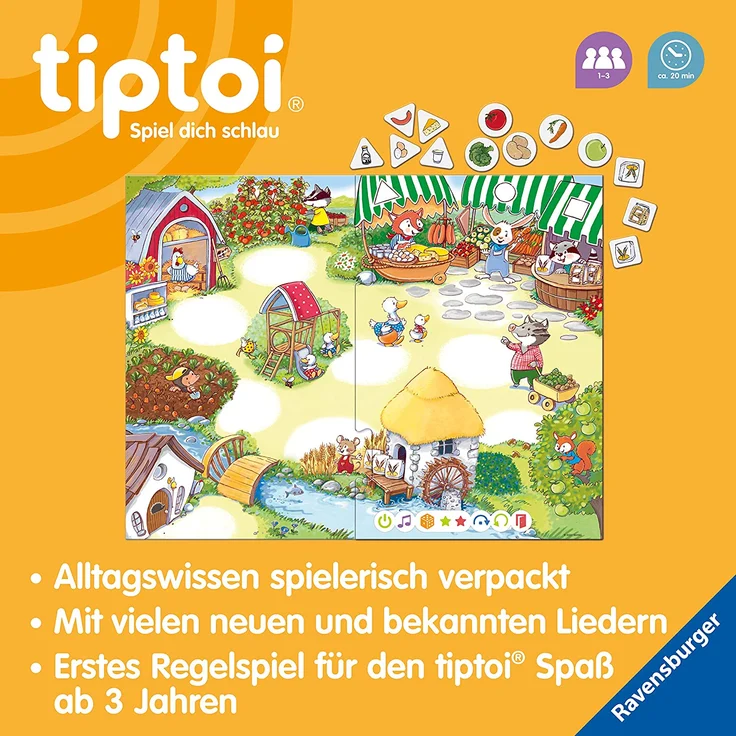 Ravensburger tiptoi Spiel 00119 'Heute gehen wir Einkaufen', Lernspiel für Kinder ab 3 Jahren – Bild 6