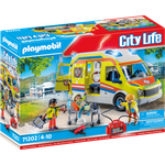 PLAYMOBIL City Life 71202 'Rettungswagen mit Licht und Sound', 67 Teile, ab 4 Jahren