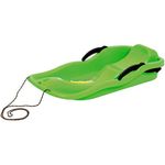 Kinderschlitten Kinderbob Race mit Handbremse und Lenkung aus Kunststoff grün