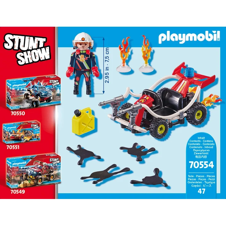 Playmobil Stuntshow 70554 'Stuntshow Feuerwehrkart', 47 Teile, ab 4 Jahren – Bild 4