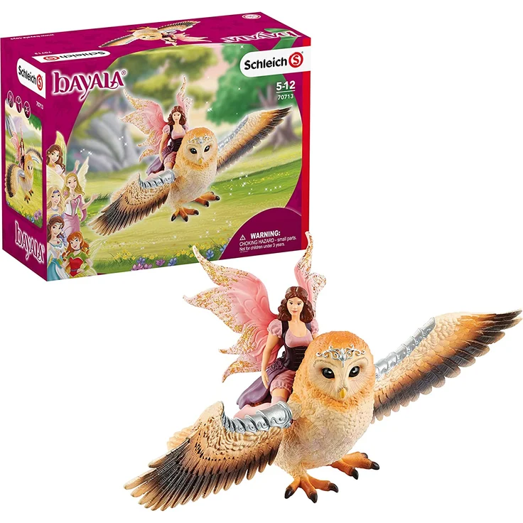 Schleich bayala 70713 'Elfe auf Glitzer-Eule', ab 5 Jahren – Bild 1