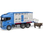 Bruder 03549 'Scania R-Serie Tiertransport - LKW mit einem Rind', 1:16, ab 4 Jahren