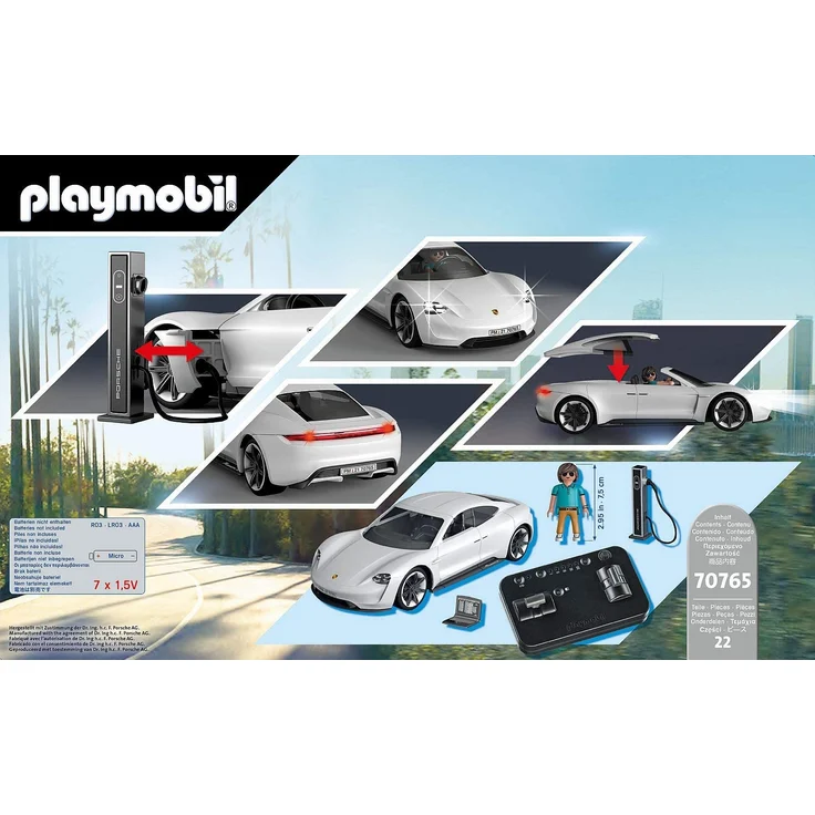 PLAYMOBIL Porsche 70765 'Porsche Mission E', 22 Teile, ab 5 Jahren – Bild 4
