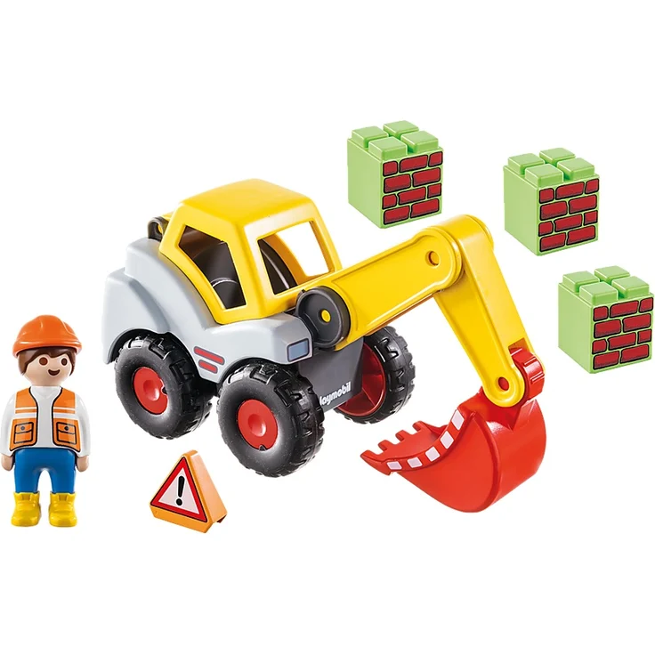 Playmobil 1.2.3 70125 'Schaufelbagger', 6 Teile, ab 1,5 Jahren - Preisvergleich – Bild 2