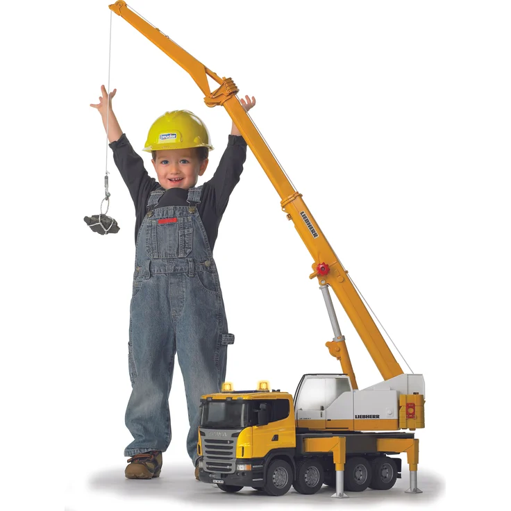 Bruder 03570 'SCANIA R-Serie Liebherr Kran-LKW mit Light and Sound Modul', 1:16, ab 4 Jahren, gelb – Bild 6