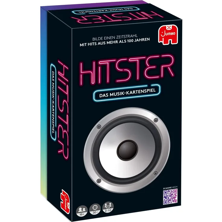 Jumbo Spiele 19887 'Hitster' Kartenspiel, ab 16 Jahren, 2-10 Spieler, 30 min Spielzeit