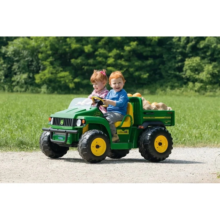 Peg Pérego Elektro-Traktor 'John Deere Gator HPX' 12 Volt, grün/gelb, ab 3 Jahren – Bild 6