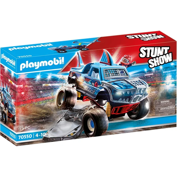 Playmobil Stuntshow 70550 'Stuntshow Monster Truck Shark', 45 Teile, ab 4 Jahren - Preisvergleich – Bild 1