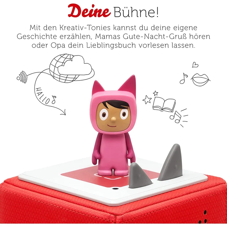 Tonies 'Kreativ-Tonie Pink (Hellbraun)', Hörfigur mit 90 Minuten Speicherkapazität für deine Musik, Geschichten, Hörbücher und eigene Audiodateien, ab 3 Jahren – Bild 2