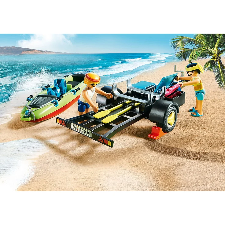 Playmobil Family Fun 70436 'Strandauto mit Kanuanhänger', 88 Teile, ab 4 Jahren – Bild 5