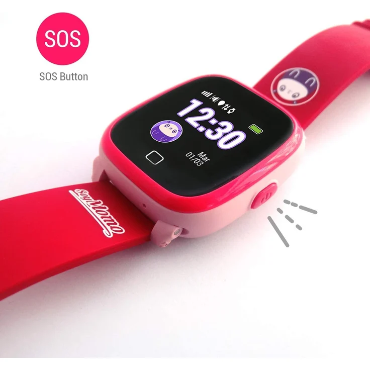 SoyMomo H2O Kinder-Smartwatch GPS, Einheitsgröße, Silikonarmband, Rosa – Bild 3