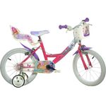 Dino Bikes Kinderfahrrad Winx Club 16 Zoll inkl. Puppensitz, Korb und Stützräder