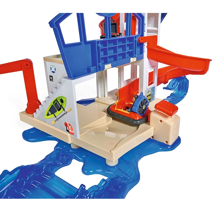 Simba 'Sam Neue Wasserwacht', ab 3 Jahren, mit Hubschrauberlandeplatz, Hovercraft, Rutsche und 2 verschiedenen Sounds, inkl. Figur Jodie und zahlreichem Zubehör – Bild 3