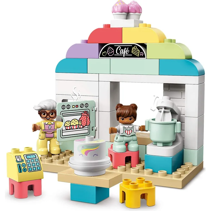 LEGO DUPLO 10928 'Tortenbäckerei', 46 Teile, ab 2 Jahren, Spielset mit Café-Wagen, Kuchen und Cupcakes, große Steine für Kleinkinder – Bild 3