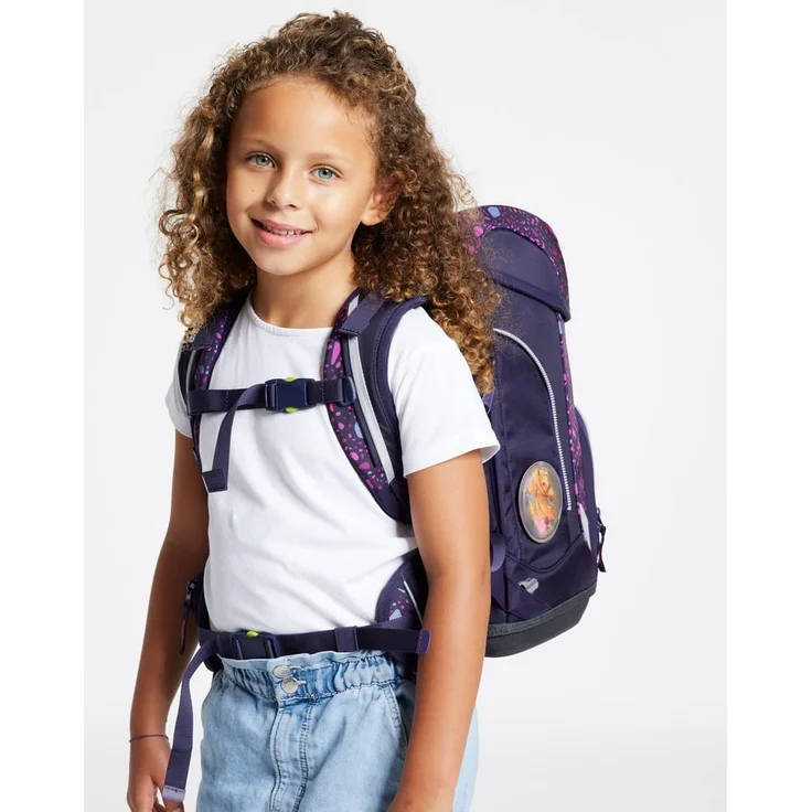Ergobag Cubo 'PferdeflüstBärer', 5 tlg. Schulranzen-Set, 19 Liter, dunkelblau/lila – Bild 5