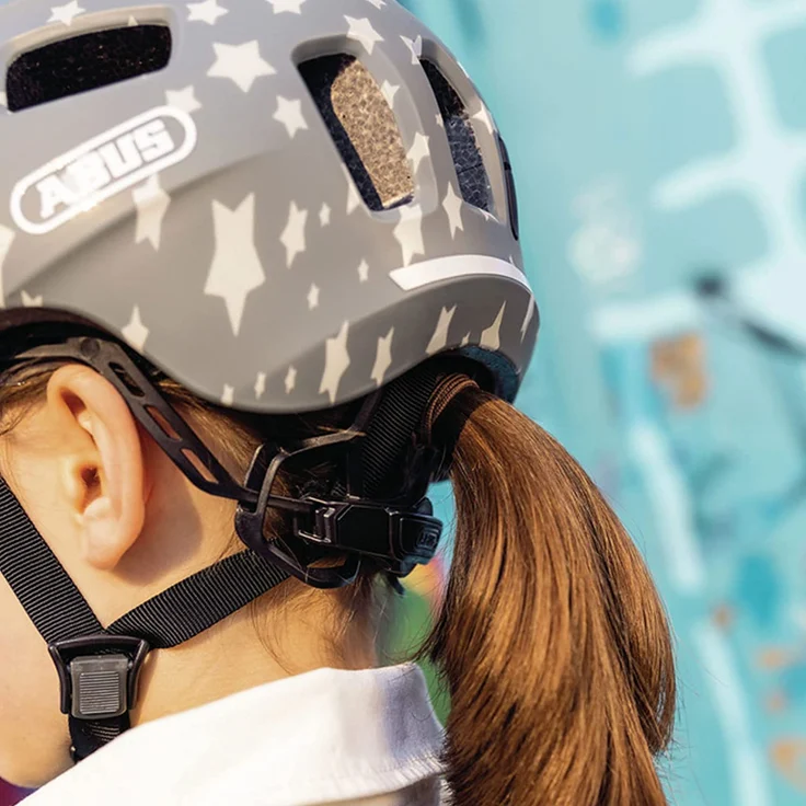 Abus 'Youn-I 2.0' Kinderfahrradhelm black violet, Kopfumfang 48-54 cm, mit integriertem LED-Rücklicht – Bild 5