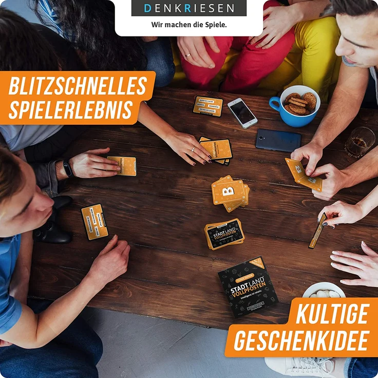 DENKRIESEN 'STADT LAND VOLLPFOSTEN – Das Kartenspiel – Classic Edition', ab 12 Jahren, 3 - 6 Spieler, 30 min Spielzeit – Bild 7