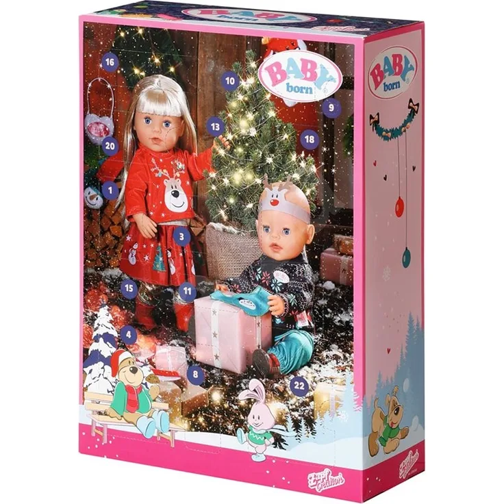 Zapf Creation 'BABY born Adventskalender 2021', 24 Überraschungen, Kleidungsstücke und Accessoires für BABY born, ab 3 Jahren